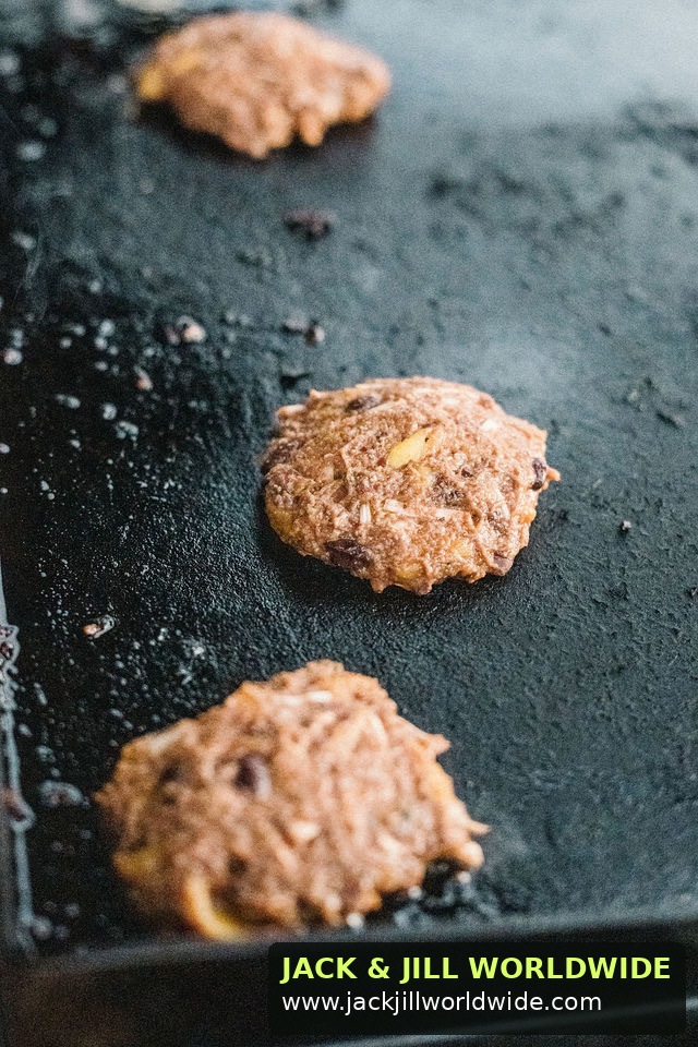 Jackfruit burgers on the grill